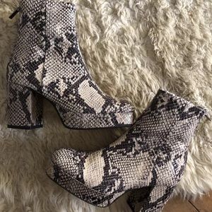 Topshop snake skin boots